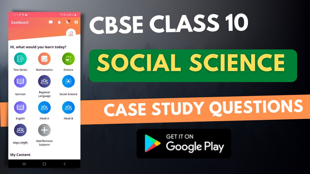 Class 10 Social Science Case Study Questions MyCBSEguide