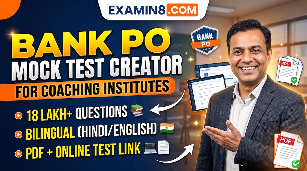 Bank PO Mock Test Creator App - Examin8