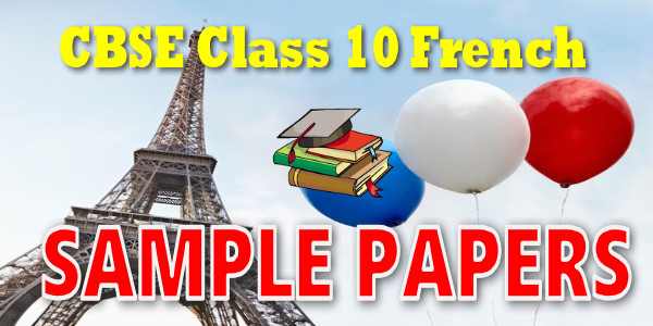 CBSE sample papers for class 10 French