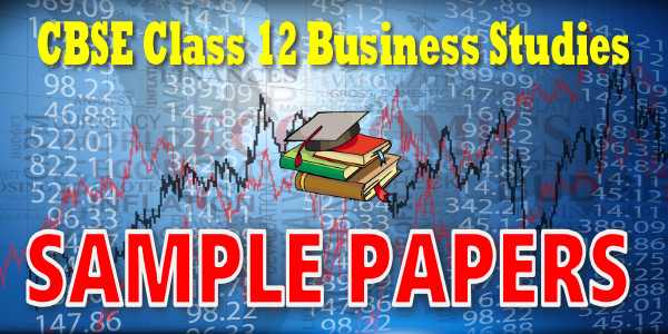 CBSE Sample Papers for Class 12 business studies