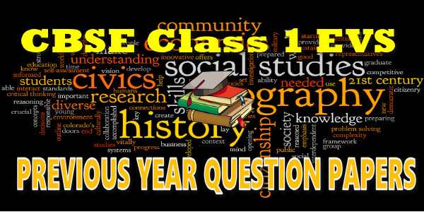 CBSE Previous Year Question Papers Class 1 Evs