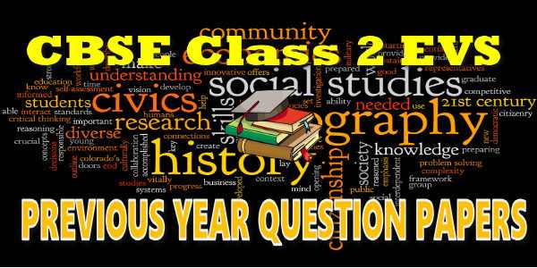 CBSE Previous Year Question Papers Class 2 Evs