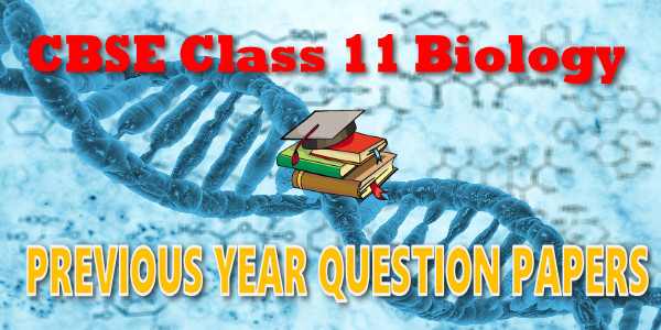 CBSE Last Year Question Papers Class 11 Biology