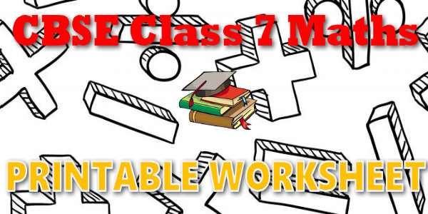 CBSE Printable Worksheets class 7 Mathematics Perimeter and Area